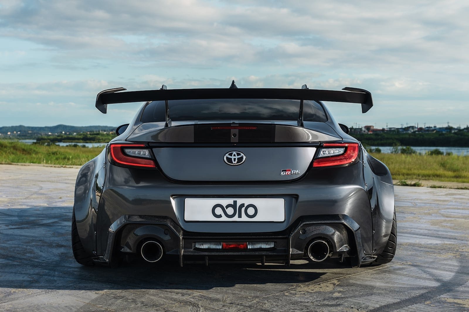 Luxury Sports Luxury Sports Adro Style Carbon Swan Neck Spoiler For Toyota GR86 BRZ -PP SR