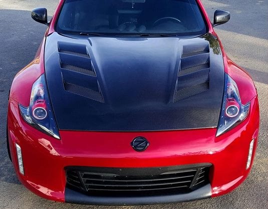 Luxury Sports Luxury Sports Amuse Style Carbon Bonnet For Nissan 370z -PP SR