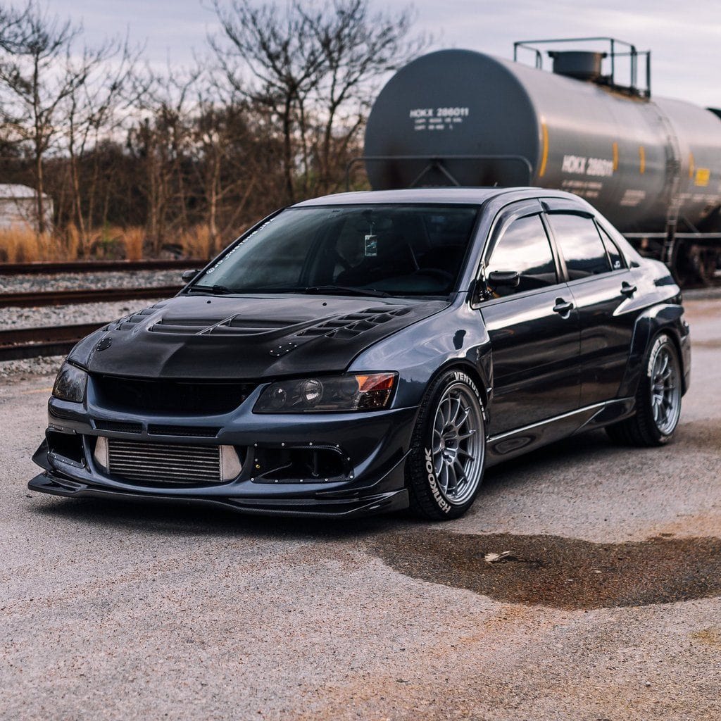 Luxury Sports Luxury Sports Carbon Front Bumper Duct For Mitsubishi EVO 8 Bumper SR