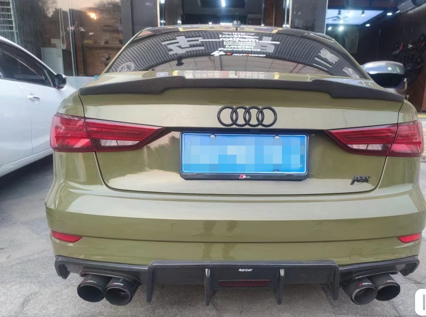 Luxury Sports Luxury Sports Carbon Rear Diffuser For Audi S3 17-20 Sedan -PP SR