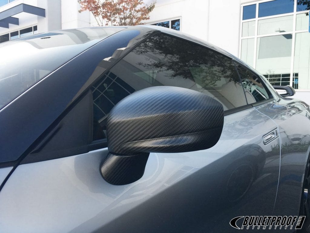 Luxury Sports Luxury Sports Carbon Side Mirror With Base Cover For Nissan Skyline R35 -PP SR