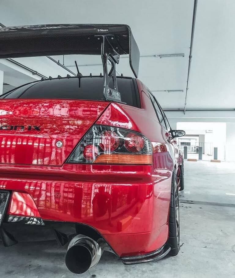 Luxury Sports Luxury Sports Damd Style Carbon Rear Bumper Extension For Mitsubishi EVO 9 SR