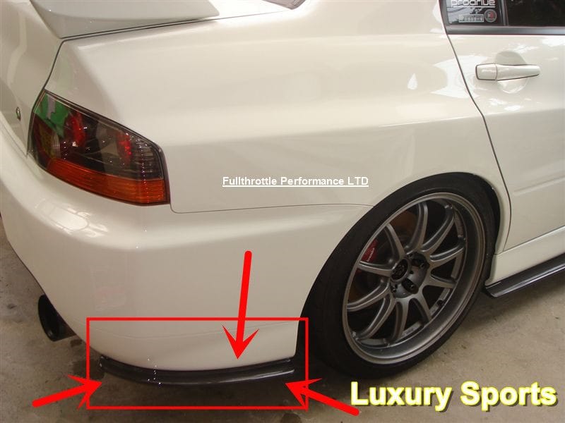 Luxury Sports Luxury Sports Damd Style Fiberglass Rear Bumper Extension For Mitsubishi EVO 9 SR
