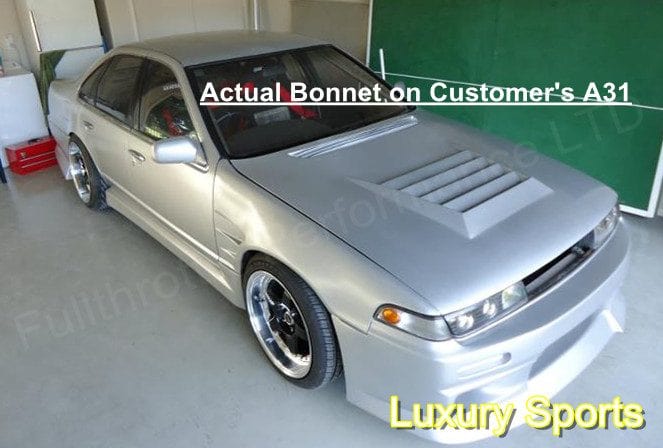 Luxury Sports SR Dmax Style Fiberglass Bonnet For Nissan Cefiro A31 -PP SR