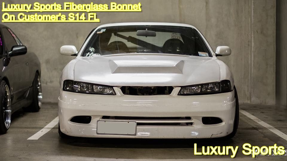 Luxury Sports Luxury Sports Dmax Style Fiberglass Bonnet For Nissan Silvia S14 FL SR