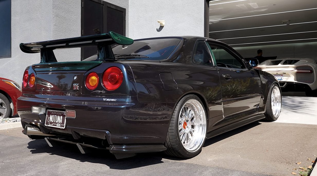 Luxury Sports Luxury Sports Factory GTR Style Carbon Rear Spoiler For Nissan Skyline R34 -PP SR