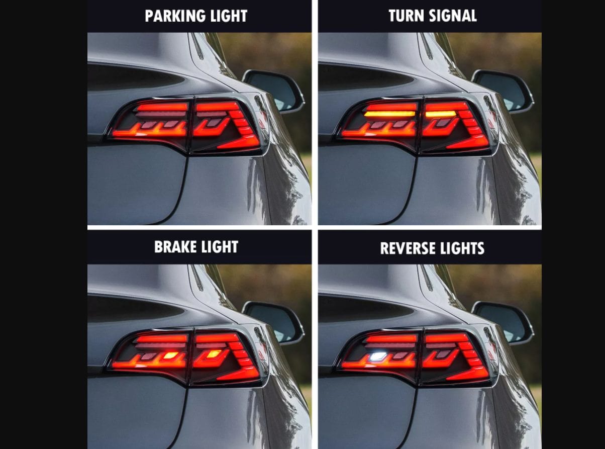 Luxury Sports Luxury Sports Model Star Type Taillight For Tesla Model 3 Model Y -PP SR