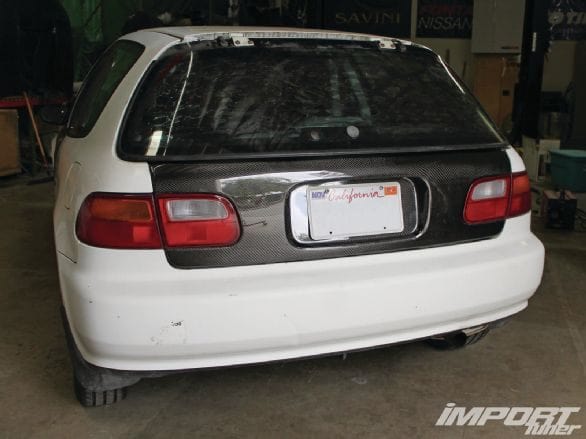 Luxury Sports Luxury Sports OEM Style Carbon Boot Lid For Honda Civic EG -PP SR