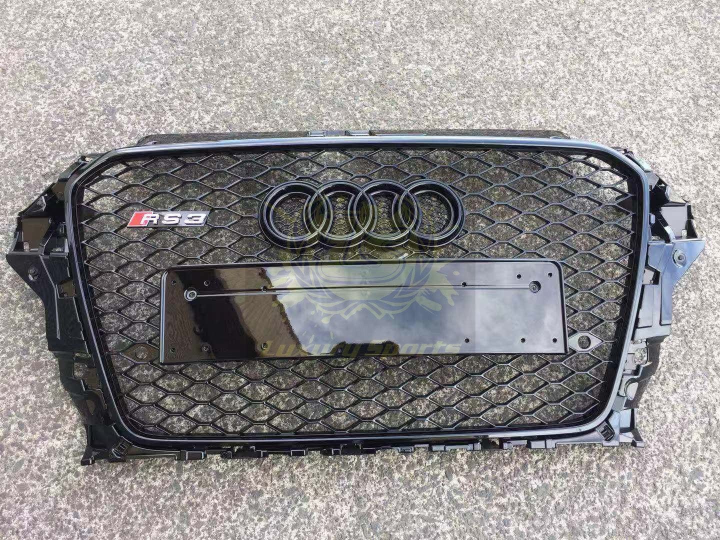 Luxury Sports Luxury Sports RS3 Honeycomb Style Front Grill For Audi A3/S3 8V 13-16 SR
