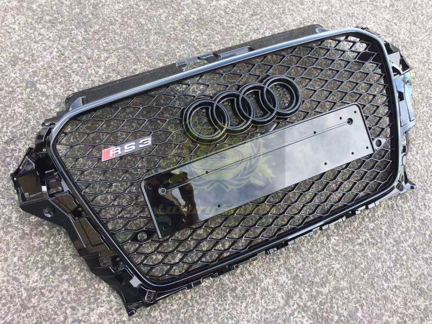 Luxury Sports Luxury Sports RS3 Honeycomb Style Front Grill For Audi A3/S3 8V 13-16 SR