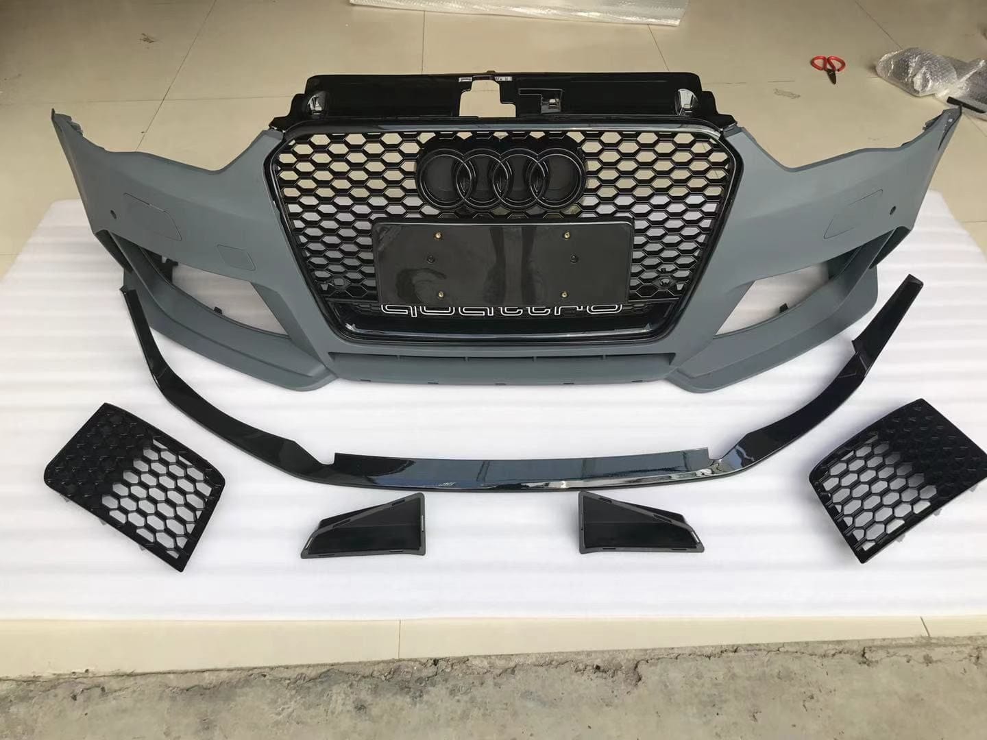 Luxury Sports SR RS3 Type 2 Style Front Bumper With Grill Audi A3 8V 14-16 -PP SR