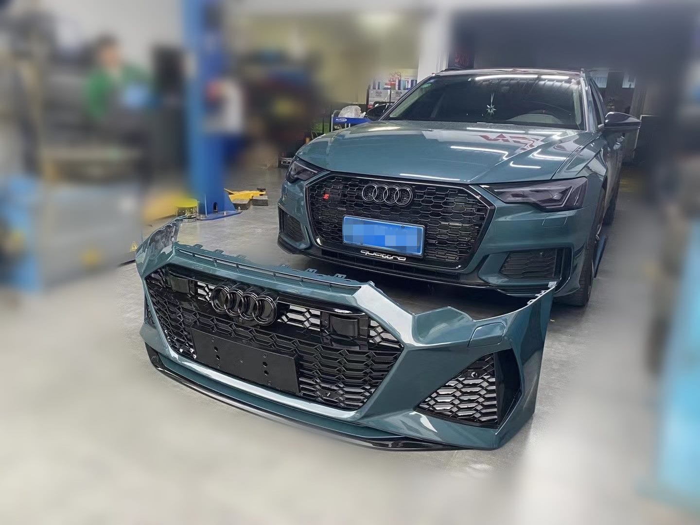 Luxury Sports Luxury Sports RS6 Style Front Bumper With Grill For Audi A6 C8 19-21 -PP SR