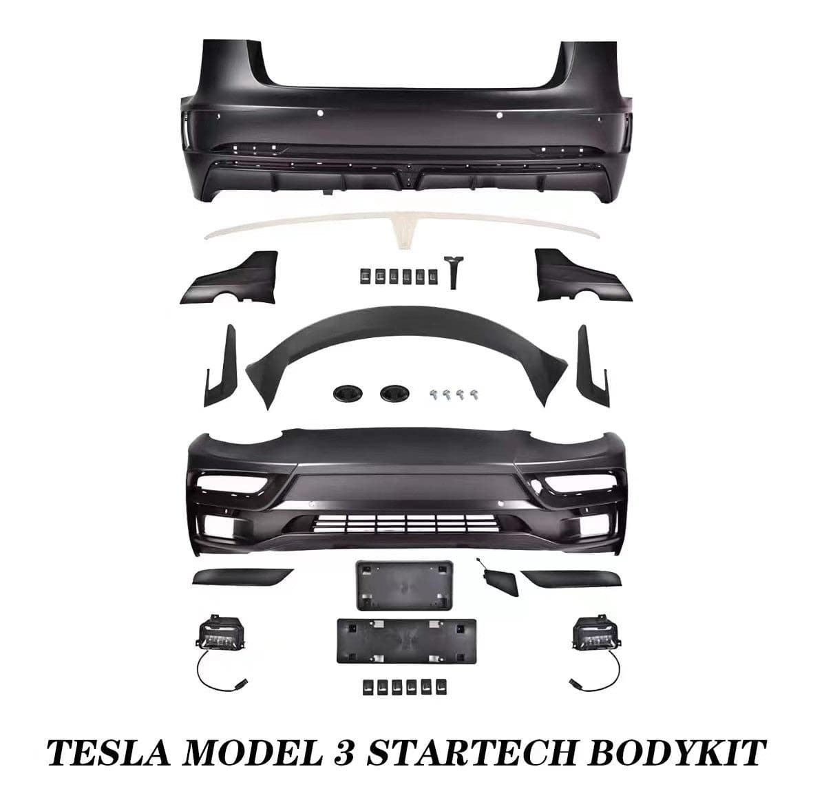 Luxury Sports SR Startech Style Plastic Bodykit For Tesla Model 3 -PP SR