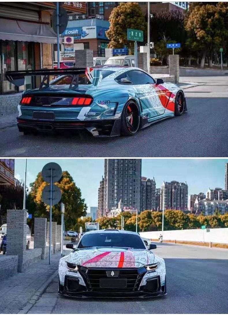 Luxury Sports SR Swan Neck Style Carbon GT Spoiler For Ford Mustang -PP SR