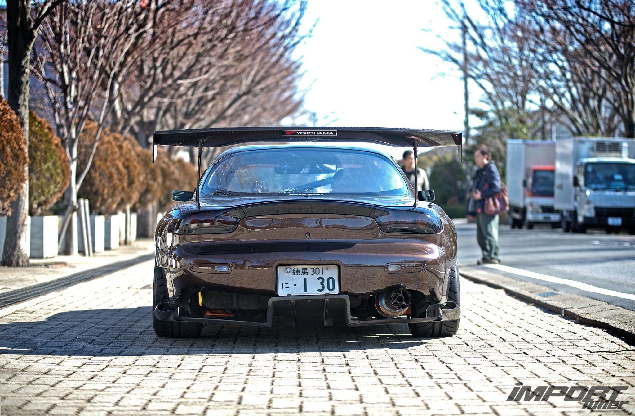 Luxury Sports Luxury Sports Top Secret Style 7PC Carbon Rear Diffuser For Mazda RX7 FD SR