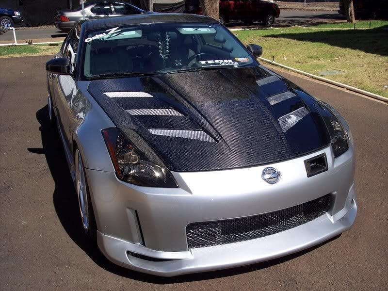 Luxury Sports SR Type 2 Style Carbon Bonnet For Nissan 350z SR
