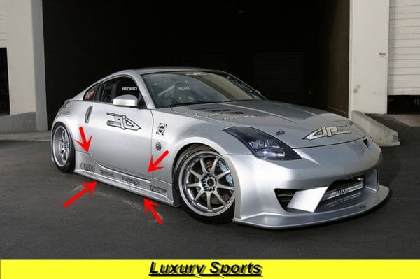 Luxury Sports Luxury Sports Type N Style Side Skirts For Nissan 350z SR