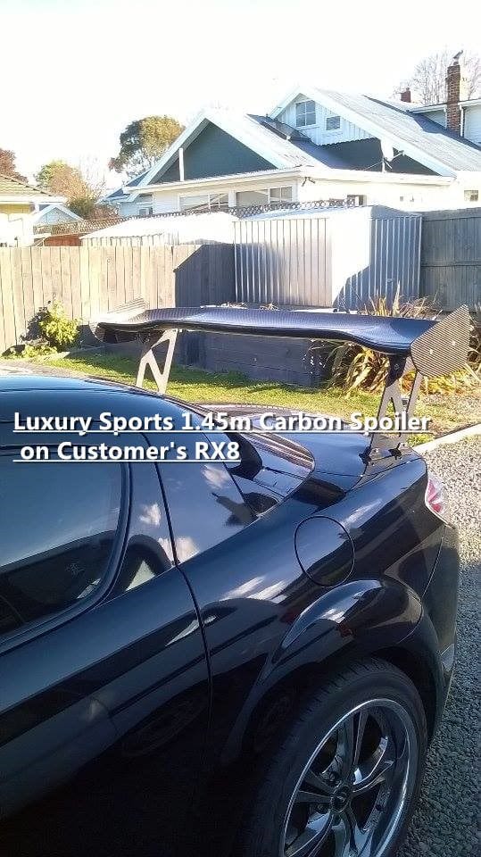 Luxury Sports Luxury Sports Universal GT Spoiler 1.45m With Brackets Carbon SR