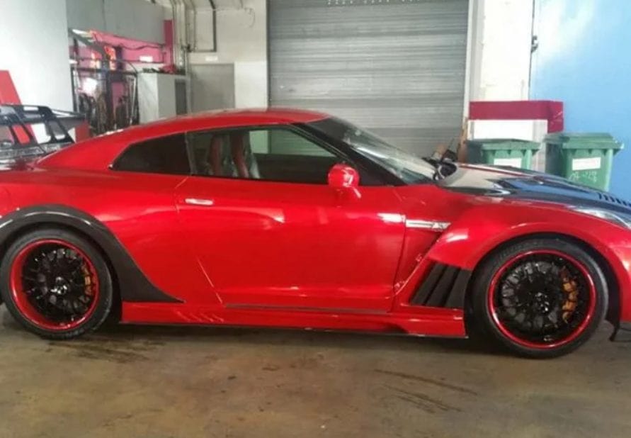 Luxury Sports Luxury Sports Varis 13 Style Front Fender With Carbon Fin For Nissan R35 -PP SR