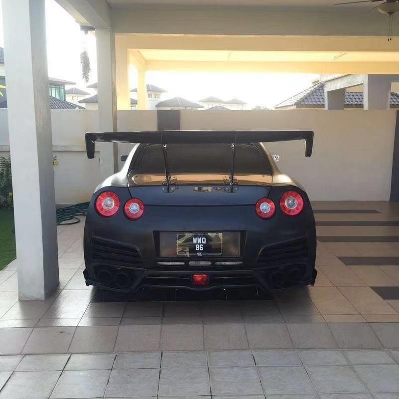 Luxury Sports SR Varis Euro Edition Carbon Rear GT Spoiler For Nissan R35 GTR -PP SR