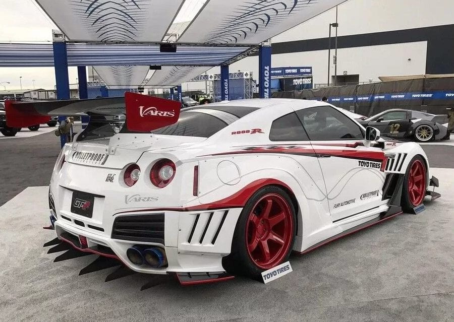 Luxury Sports Luxury Sports VARIS KAMIKAZE Rear GT Spoiler With Bracket Nissan Skyline R35 -PP SR