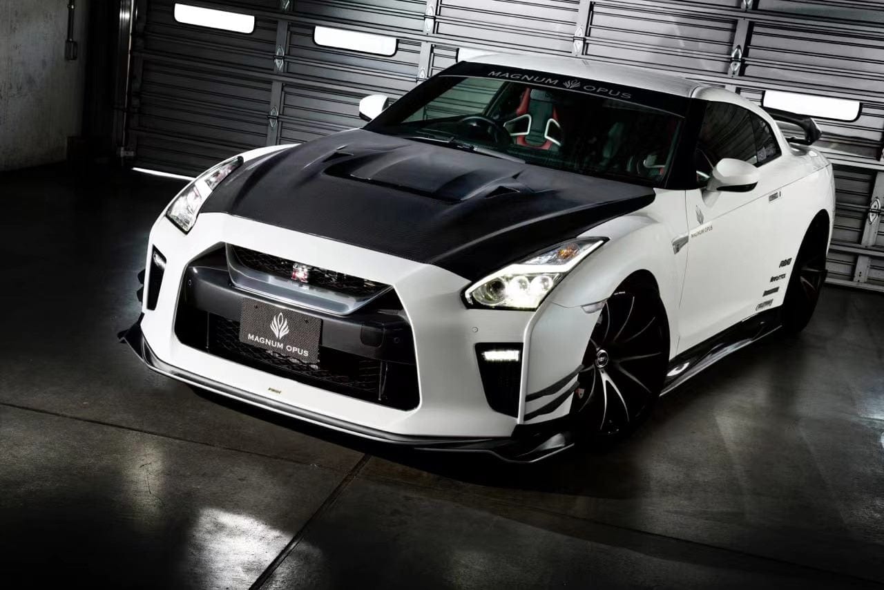 Luxury Sports Luxury Sports Varis Style Carbon Bonnet For GTR R35 17 up -PP SR