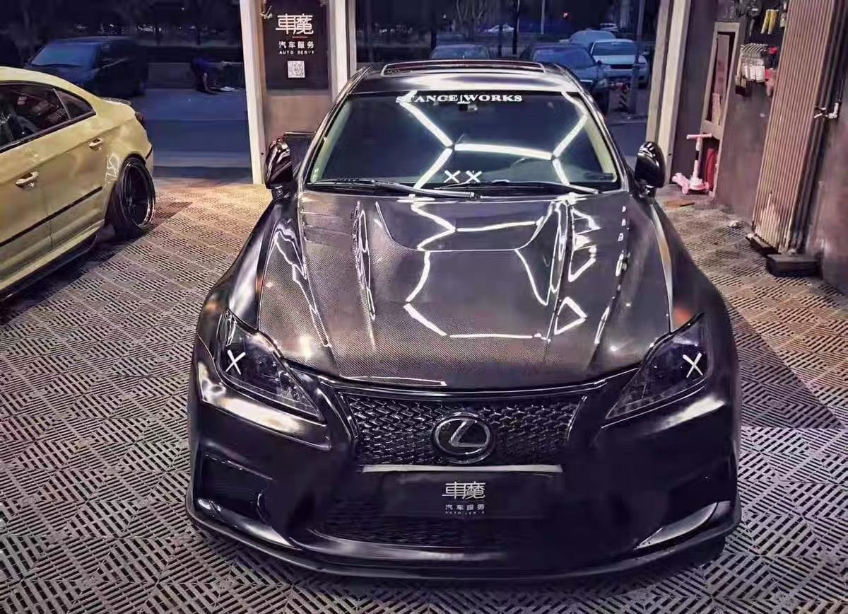 Luxury Sports Luxury Sports Vented Carbon Bonnet For Lexus IS 06-12 -PP SR