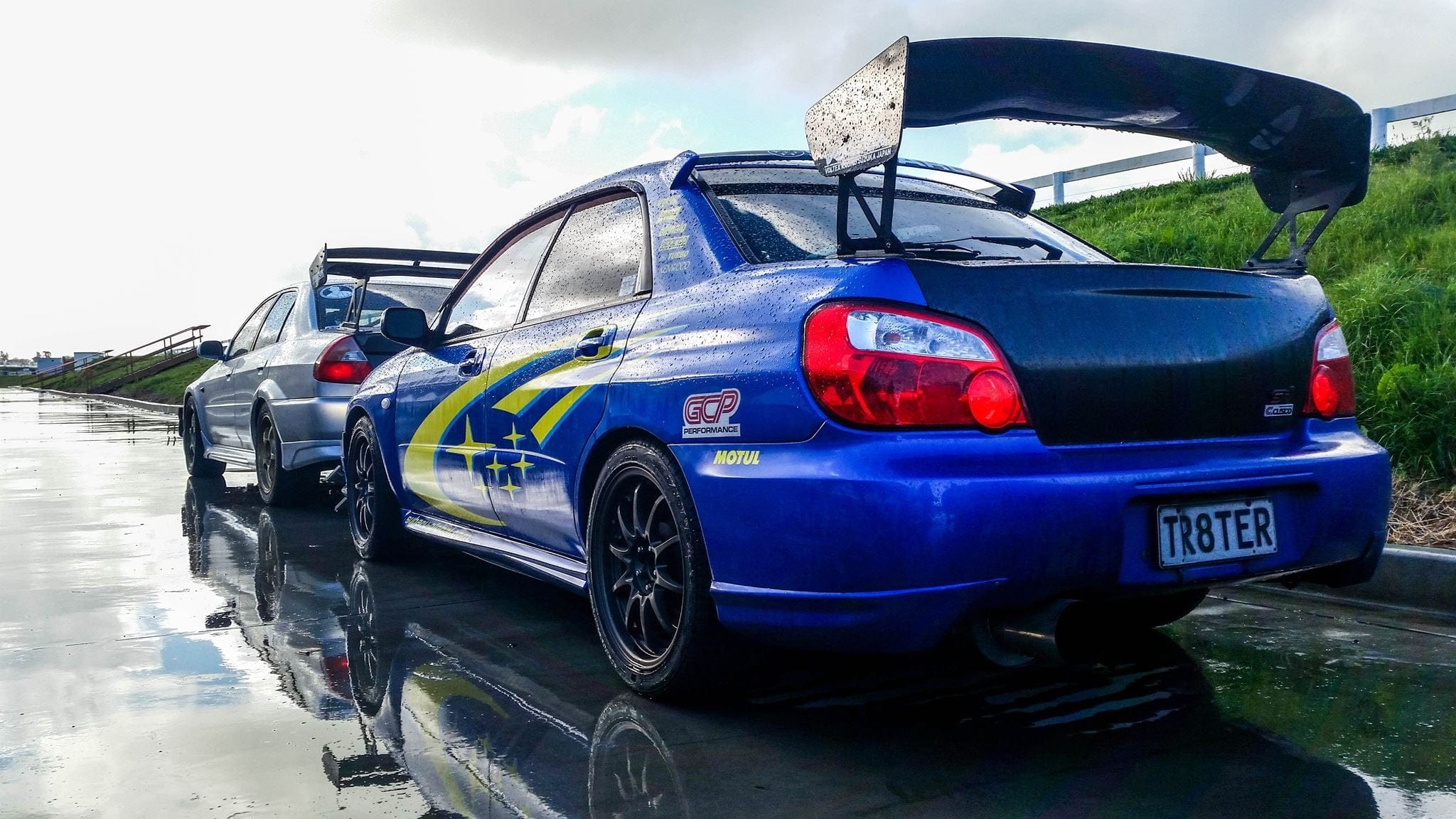 Luxury Sports Luxury Sports Voltex Style Carbon GT Spoiler For Subaru Impreza STI V7-10 SR