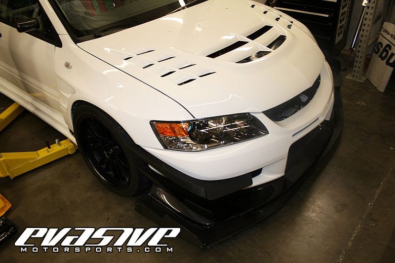 Luxury Sports Luxury Sports Voltex Style Fiberglass Bonnet For Mitsubishi EVO 7-9 SR