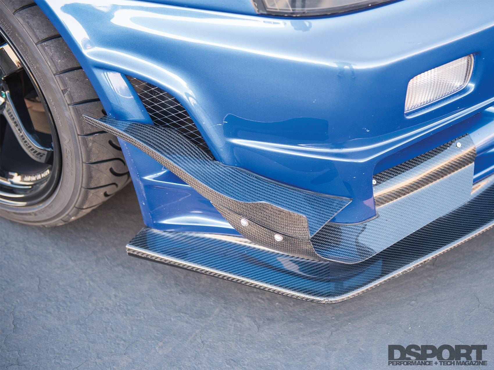 Luxury Sports Luxury Sports Ztune Style 4PCS Front Bumper Canards For Nissan Skyline R34 SR