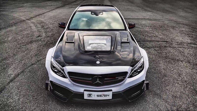 Luxury Sports Pay 50% Deposit Upfront. Remaining 50% On Arrival Luxury Sports IMP Style Carbon Bonnet For Mercedes Benz W205 C63 15-21 -PP SR