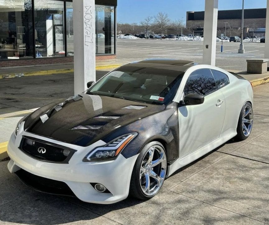 Luxury Sports Pay 50% Deposit Upfront. Remaining 50% On Arrival SR Amuse Style Carbon Bonnet For Infiniti G37 2DR 4DR -PP SR