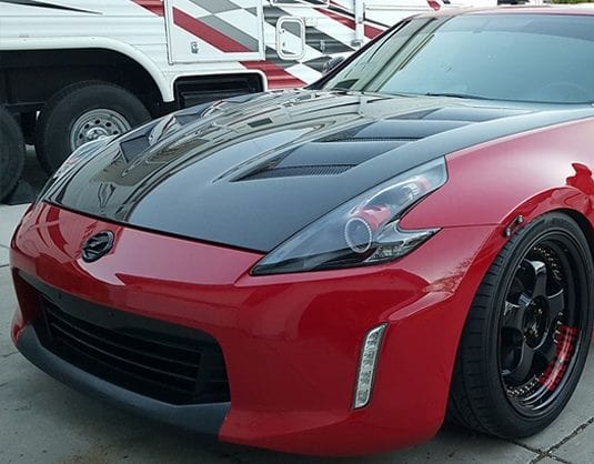 Luxury Sports Pay Total Price Now Luxury Sports Amuse Style Carbon Bonnet For Nissan 370z -PP SR