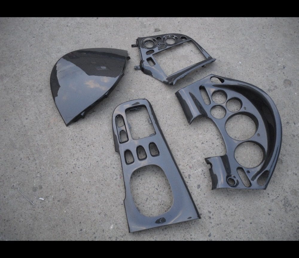 Luxury Sports Pay Total Price Now Luxury Sports Carbon Fiber Interior Replacement 4 Pcs For Mazda RX7 FD -PP SR