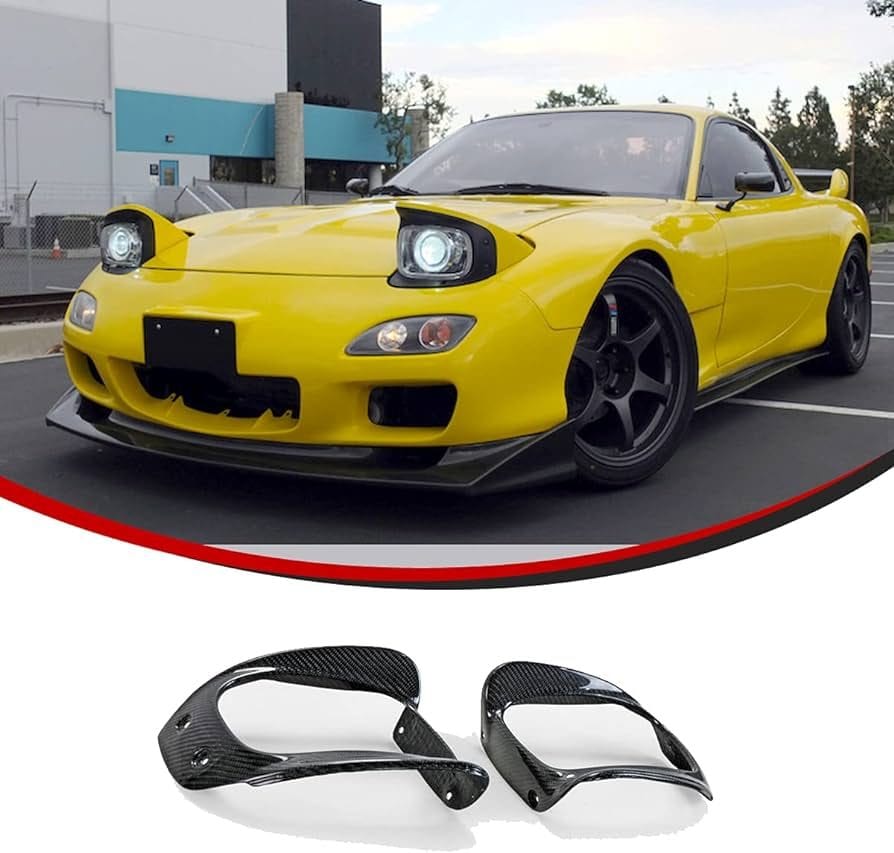 Luxury Sports Pay Total Price Now SR OEM Style Carbon Inner Headlight Cover Trim For Mazda RX7 FD -PP SR