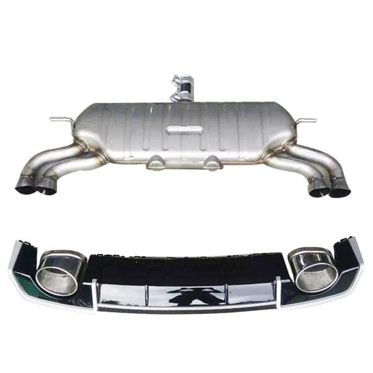 Luxury Sports Pay Total Price Now Luxury Sports RS3 Style Rear Diffuser + Exhaust Tip For Audi A3 Sedan 14-16 -PP SR
