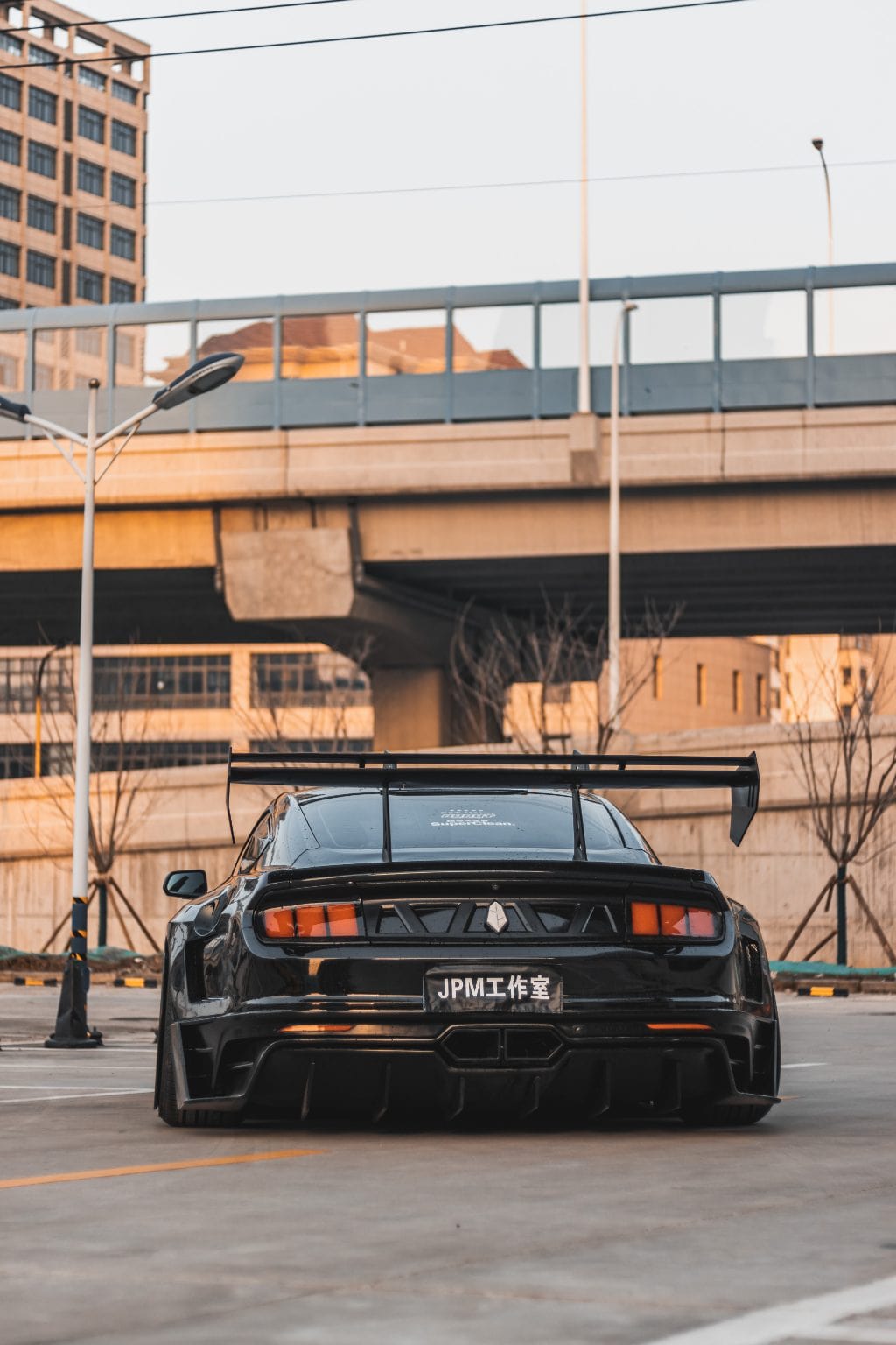 Luxury Sports Pay Total Price Now SR Swan Neck Style Carbon GT Spoiler For Ford Mustang -PP SR