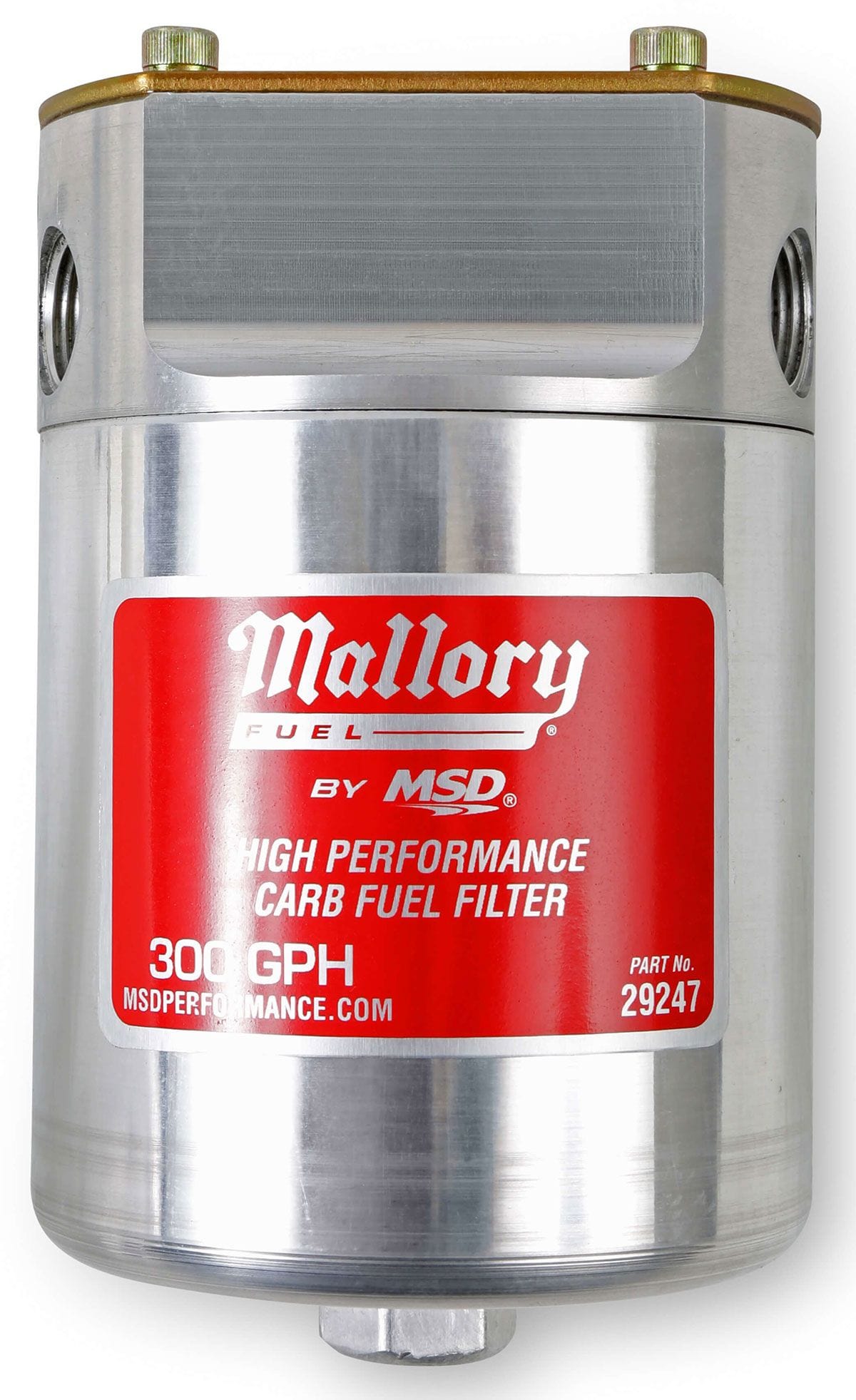 MALLORY Mallory Mallory Billet Fuel Filter Assembly MSD29247 SR