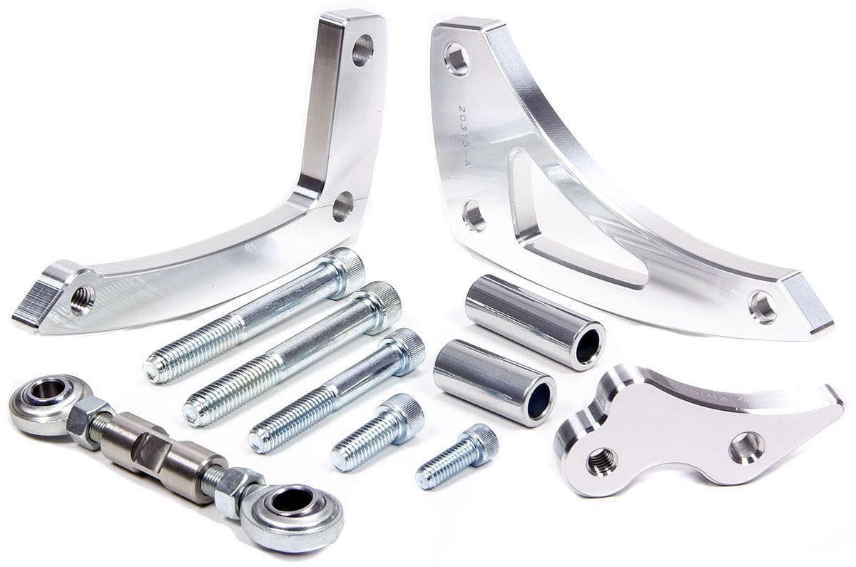 MARCH Billet Aluminium, Suit BB Chevy with Short Water Pump, L/H Low Mount March Performance March Performance "Low Mount" Alternator Bracket Kit MPP20315 SR
