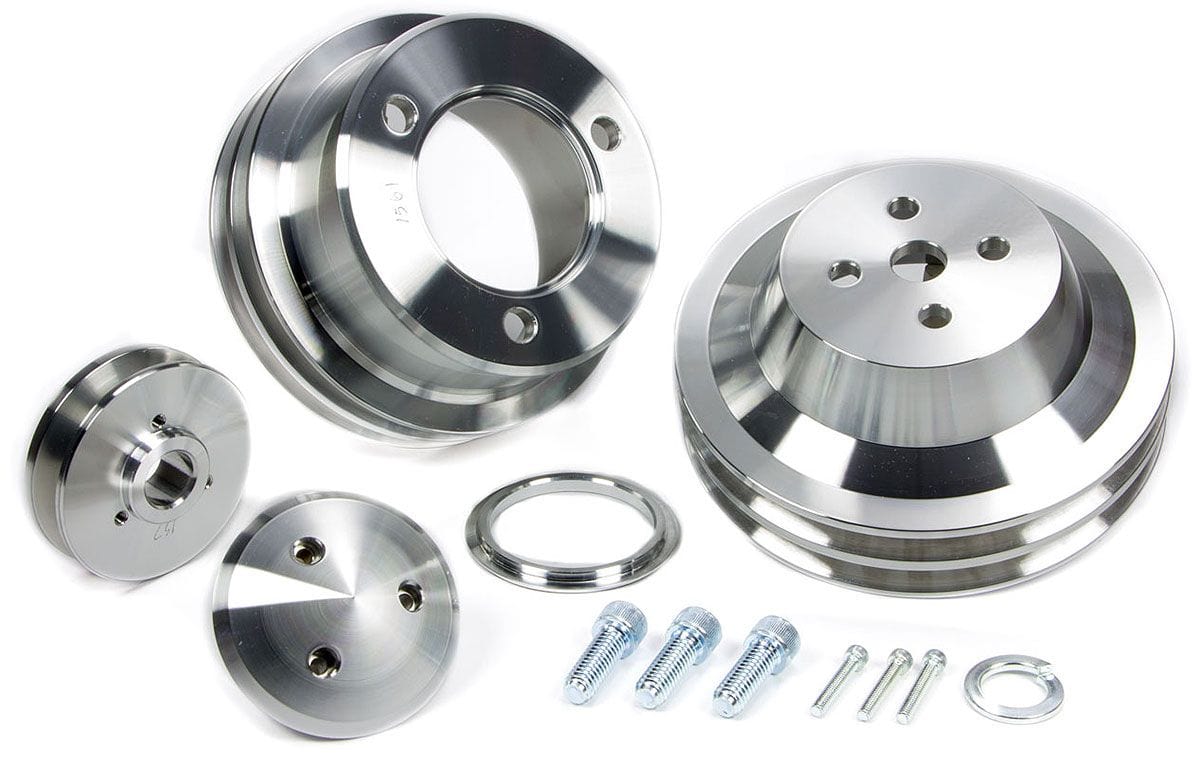 MARCH Billet Aluminium, Suit Ford 289-351W 1965-69 March Performance March Performance 2-Groove V-Belt Pulley Set MPP1560 SR