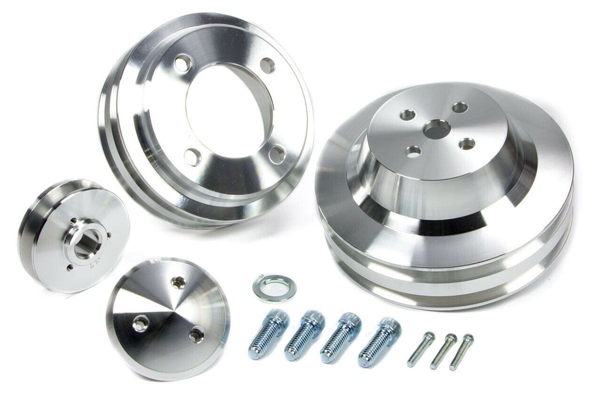 MARCH Billet Aluminium, Suit Ford 302-351 1969-On March Performance March Performance 2-Groove V-Belt Pulley Set MPP1630 SR