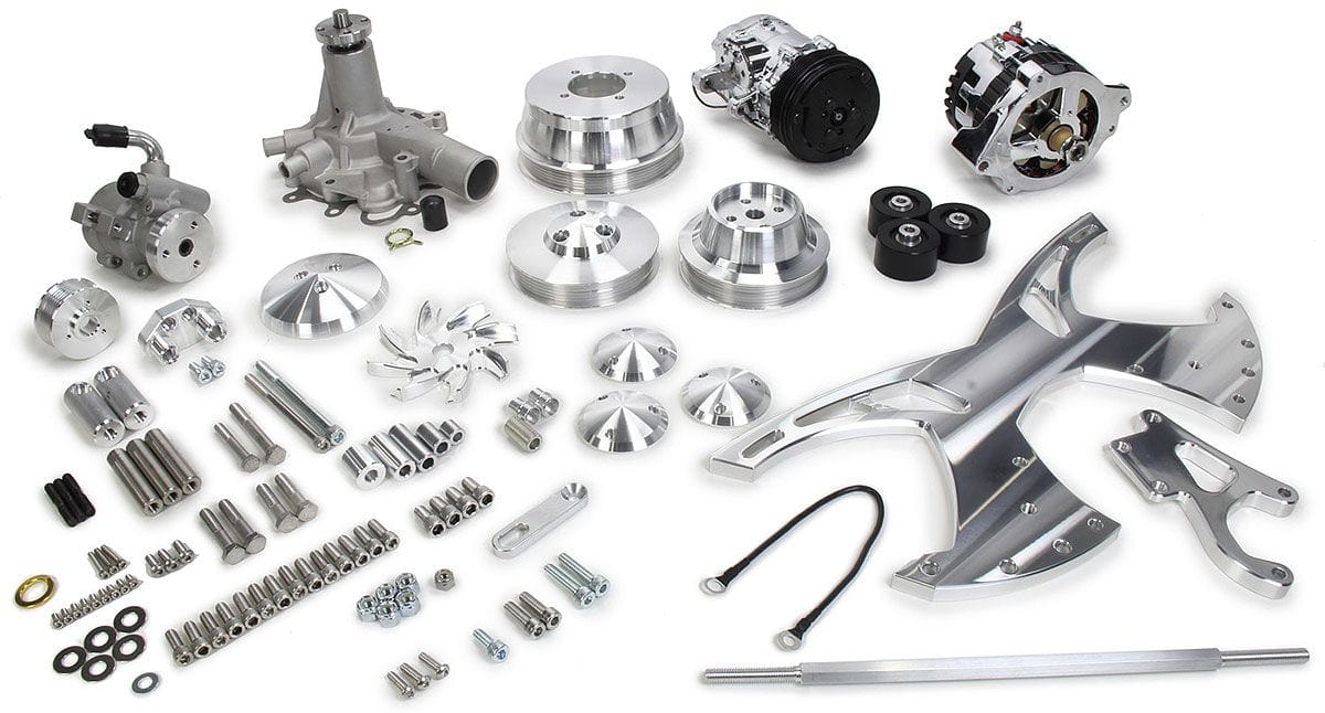 MARCH Billet Aluminium, Suit Ford 302-351C with Power Steering and A/C March Performance March Performance "Style Track" Serpentine Drive Kit MPP30440 SR