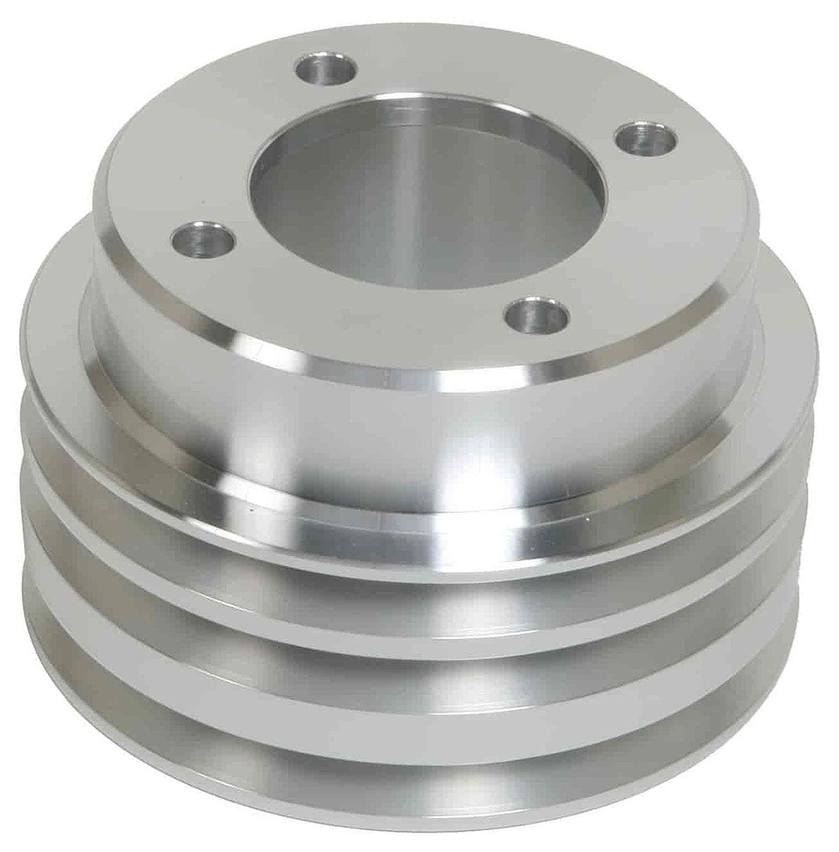 MARCH Billet Aluminium, Suit Ford 302-351W March Performance March Performance 3-Groove Crank Pulley with 4-Bolt Fluid Damper 5-1/2" MPP1539 SR