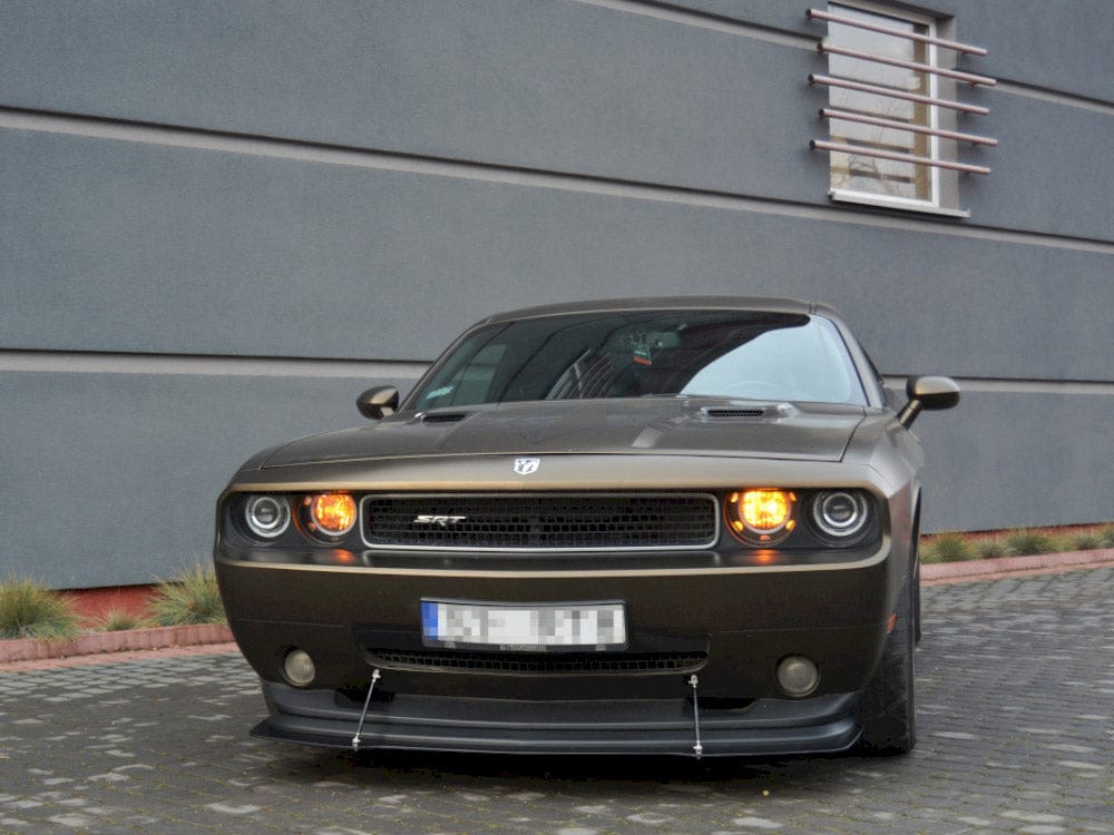 Maxton Design ABS+Textured Hybrid Front Splitter V.1 Dodge Challenger 3RD-GEN. Phase-i SRT8 Coupe 2008-14 Maxton Design SR