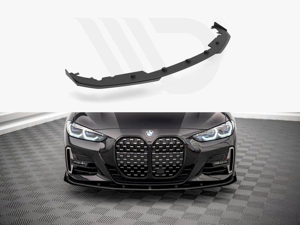 Maxton Design Black + Gloss Flaps Street PRO Front Splitter (+flaps) Bmw 4 M-pack G22 2020- Maxton Design SR