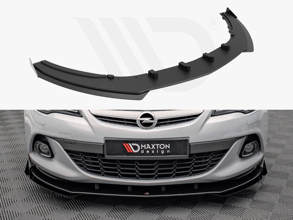 Maxton Design Black + Gloss Flaps Street PRO Front Splitter V.1 (+flaps) Opel Astra GTC Opc-line J 2011-2018 Maxton Design SR
