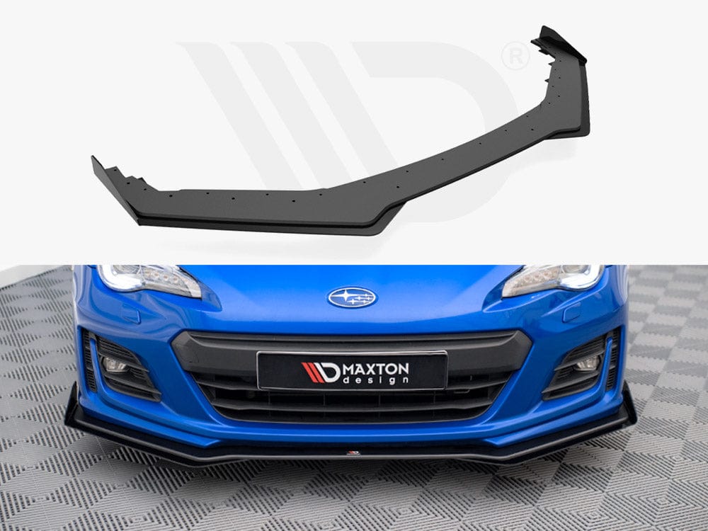Maxton Design Black + Gloss Flaps Street PRO Front Splitter V.1 (+flaps) Subaru BRZ MK1 Facelift 2017-2020 Maxton Design SR