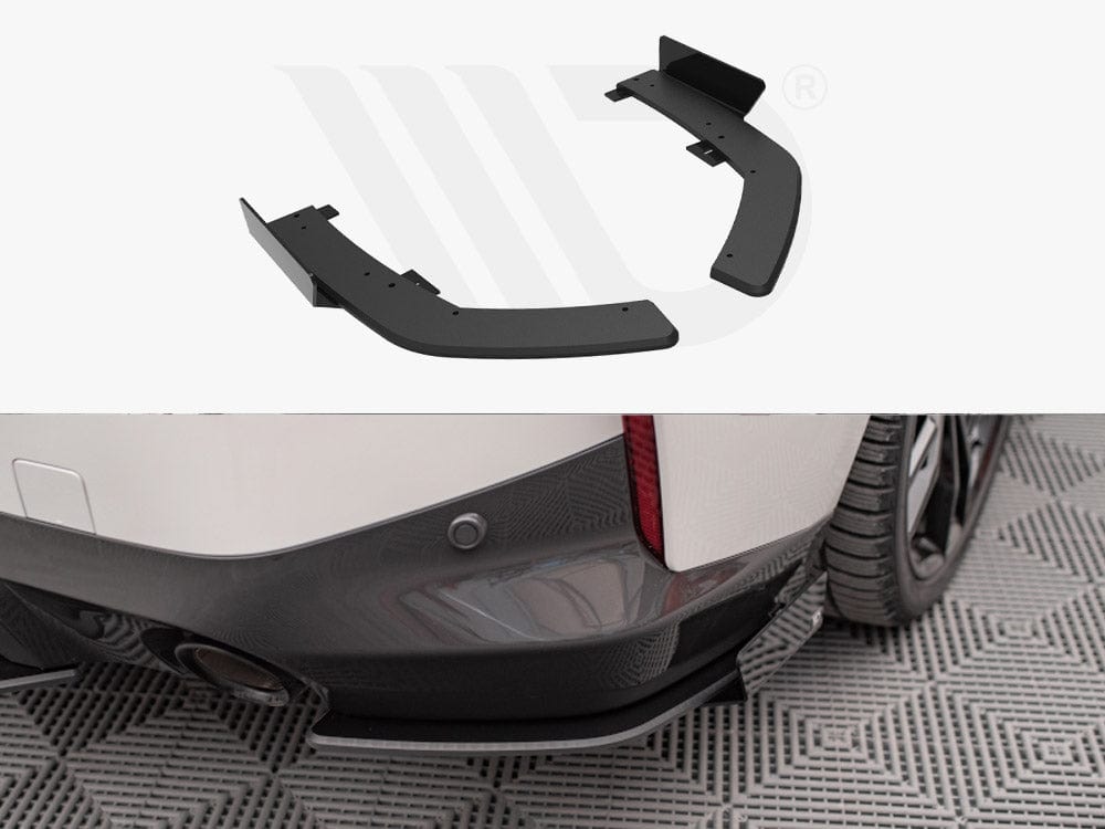 Maxton Design Black + Gloss Flaps Street Pro Rear Side Splitters + Flaps BMW 2 Coupe M-Pack G42 Maxton Design SR