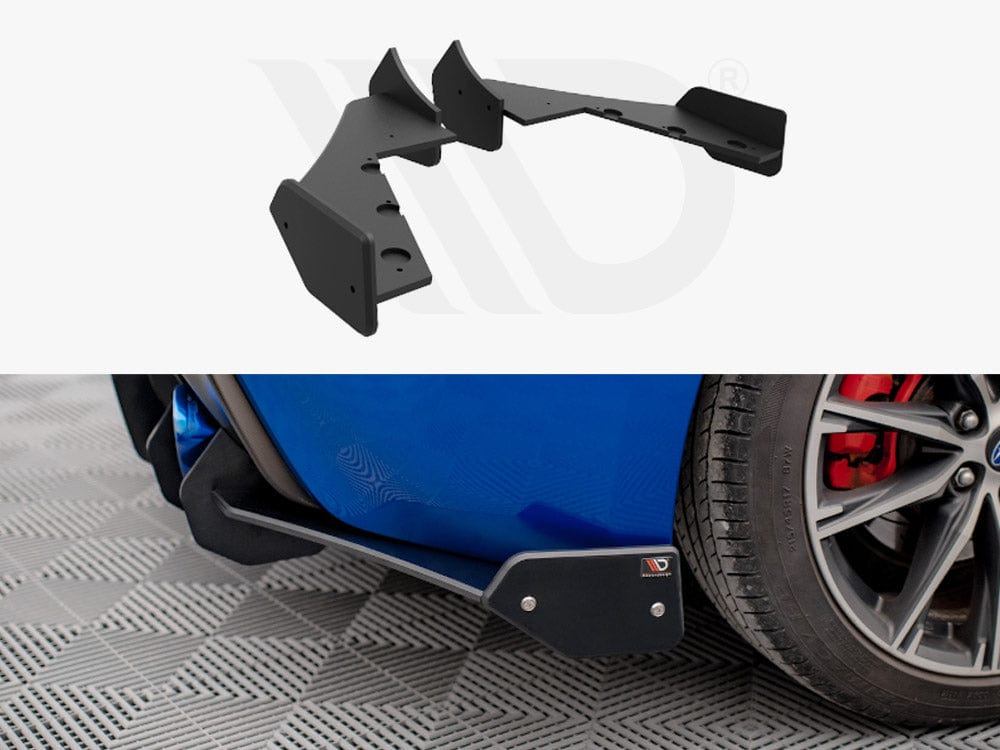 Maxton Design Black + Gloss Flaps Street PRO Rear Side Splitters Subaru BRZ Mk1 Facelift Maxton Design SR