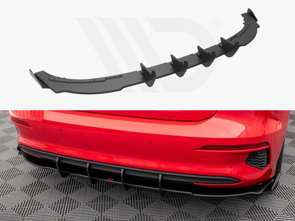 Maxton Design Black + Gloss Flaps Street PRO Rear Valance + Flaps Audi A3 Sportback 8Y Maxton Design SR